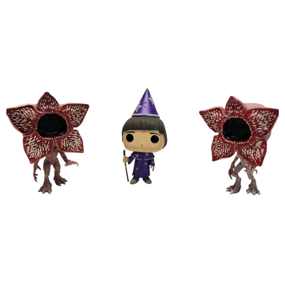 Will The Sorcerer #1245 + 2 Demogorgons #428 Funko Pop Lot Stranger Things Loose